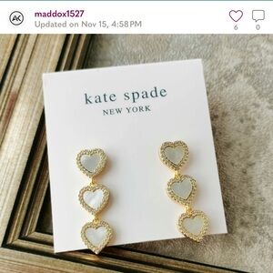 Any offers 🎊REPOSH Kate Spade rare dangle heart earrings